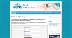 Desktop Screenshot of findmediation.co.uk